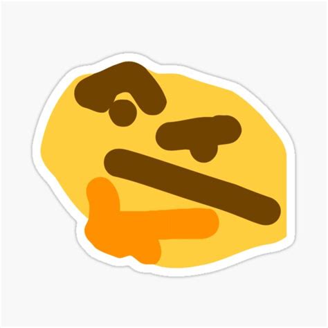 "Thinking Emoji Meme" Sticker for Sale by aMemeStore | Redbubble