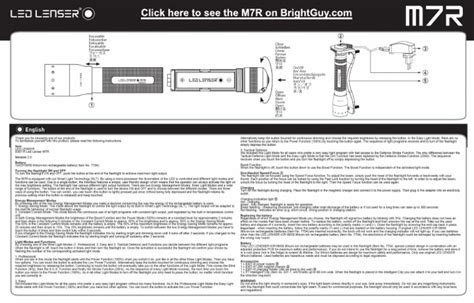 Manual Instrucciones Led Lenser M7R | PDF