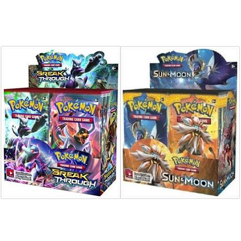 Pokemon XY Breakthrough Booster Box and Sun & Moon Base Set Booster Box ...