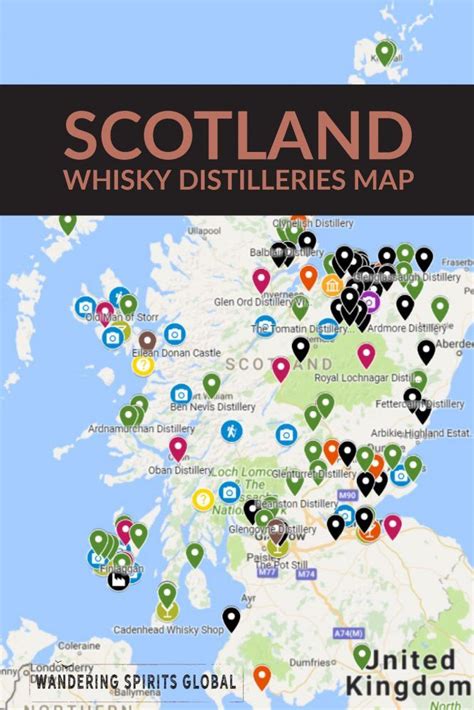 Scotland Whisky Distillery Map | Wandering Spirits Global