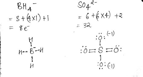 BH4^- and SO4^2- LEWIS DOT STRUCTURE PLS REPLY FAST - Chemistry ...