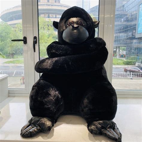 Gorilla Stuffed Animal | Giant Cuddly Monkey Plushie 7.87” / 19.68”