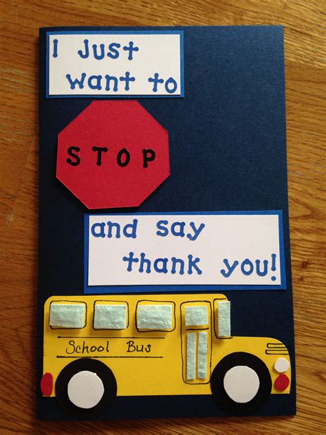 End of the year card for my sons favorite school bus driver | Diy teacher gifts, School gifts ...