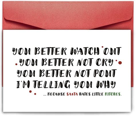 Amazon.com: SuperShunhu Sarcastic Christmas Card for Her, Funny ...