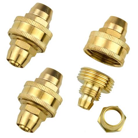 3Sets Brass 3/8" Garden Hose Mender End Repair Male Female Connectors-in Garden Water Connectors ...