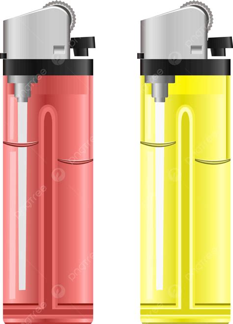 Colored Lighters Vector Illustration Butane Single Shiny Vector, Butane ...