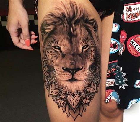 Lion head tattoo by Marcos Martins | Photo 30028