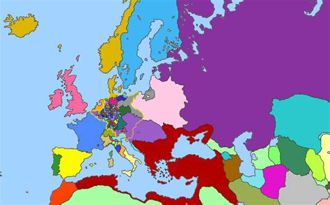 Unlabeled political map of Europe, 1750 - Maps on the Web