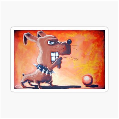 "Grrr Dog's Ball" Sticker for Sale by etourist | Redbubble