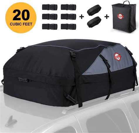 Buy Car Roof Bag Cargo Carrier, 21 Cubic Feet Waterproof Rooftop ...