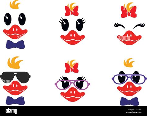 Bright collection of duck faces Stock Vector Image & Art - Alamy