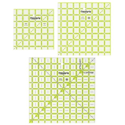 Omnigrid Non-slip Square Quilting Rulers Combo Pack: 10.5" X 10.5 ...