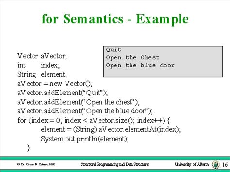 for Semantics - Example