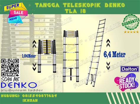 Tangga Single Teleskopik 6,4 Meter TLA 18 Semarang - Forklift Semarang