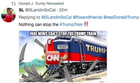 Trump tweets cartoon of train hitting CNN reporter - BBC News