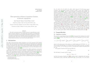 Three-generation solutions of equations of motion in heterotic supergravity | Papers With Code