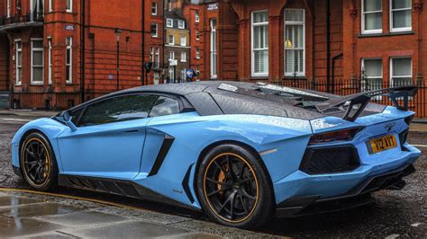 Blue Lamborghini Aventador Svj Wallpaper