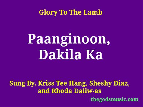 Paanginoon, Dakila Ka Christian Song Lyrics