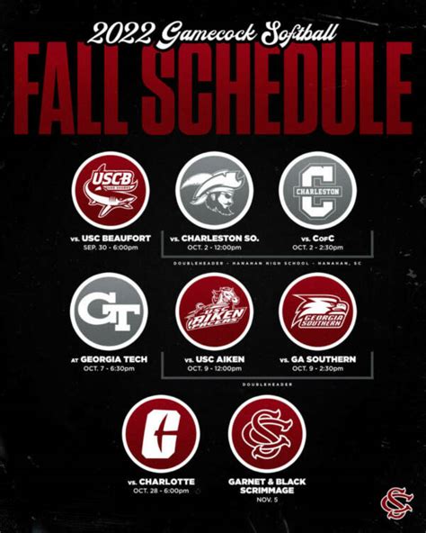 Softball Announces Fall Schedule – University of South Carolina Athletics