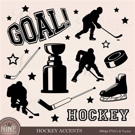 HOCKEY CLIPART / Digital Hockey Clip art / Hockey Scrapbook | Etsy