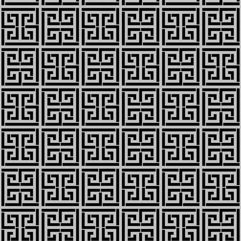 Black and White Greek Key patterned Wallpaper design - 533681 | Decor City