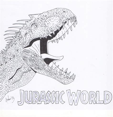 Jurrasic world fallen kingdon trex coloring page - jdhety