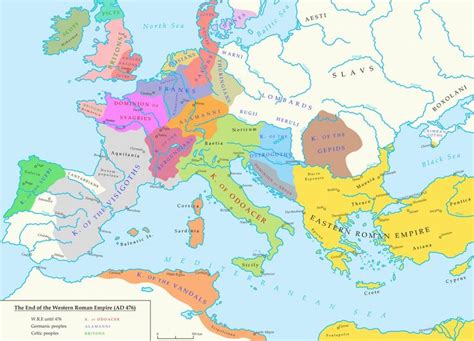 The End of the Western Roman Empire in 476 AD | History | Roman empire, Map, Roman empire map