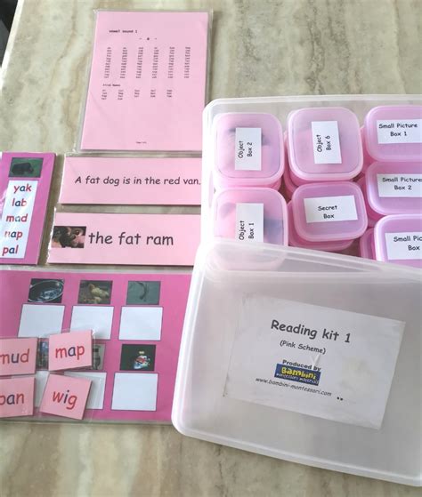 Montessori Phonics Reading Kit (Pink Scheme), Everything Else on Carousell