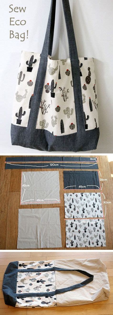 Eco-Friendly Tote Bag | Eco friendly shopping bags, Bag pattern, Sewing tutorials