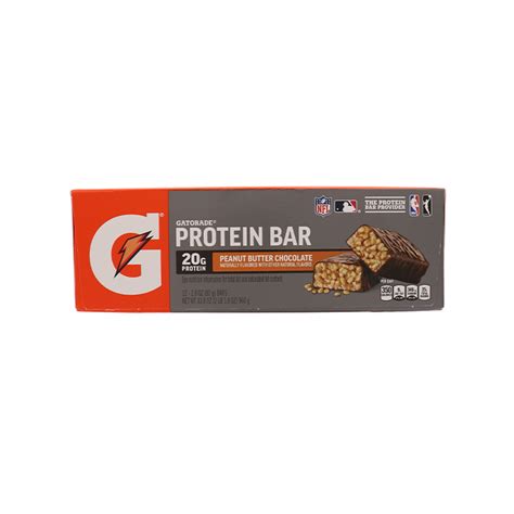 Gatorade Whey Protein Recover Bars - Peanut Butter Chocolate 12 Count ...