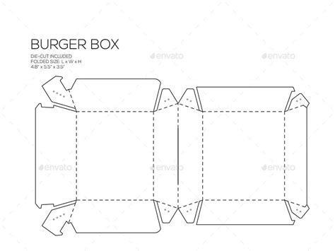 Burger Box Template Printable