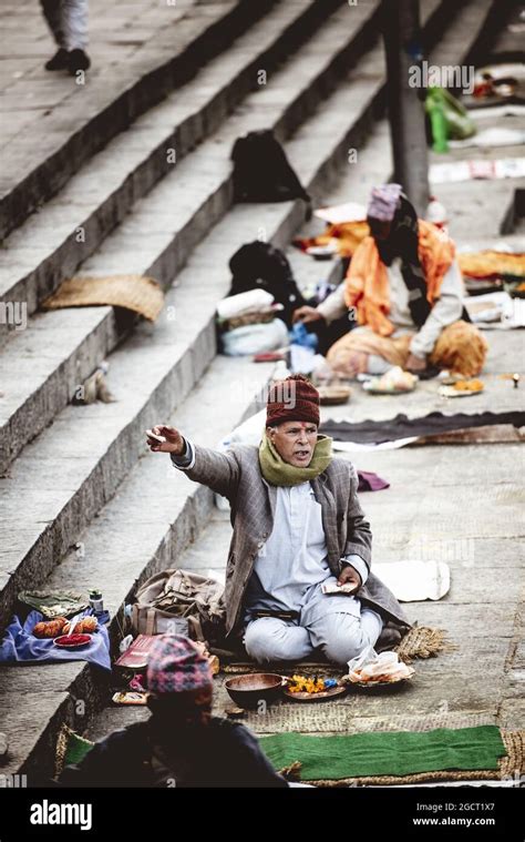 KATHMANDU, NEPAL - Jun 01, 2019: The Nepal Hindu temple worship ...