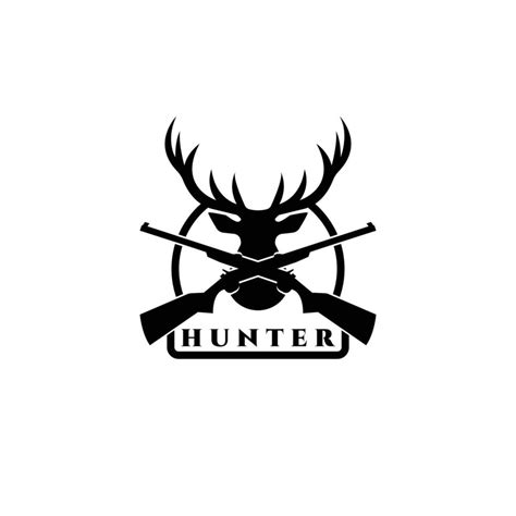 Hirschjagd-Logo-Vektor-Illustrationsdesign, Jäger-Symbol, Hirschkopf-Jäger-Symbol 5159828 Vektor ...