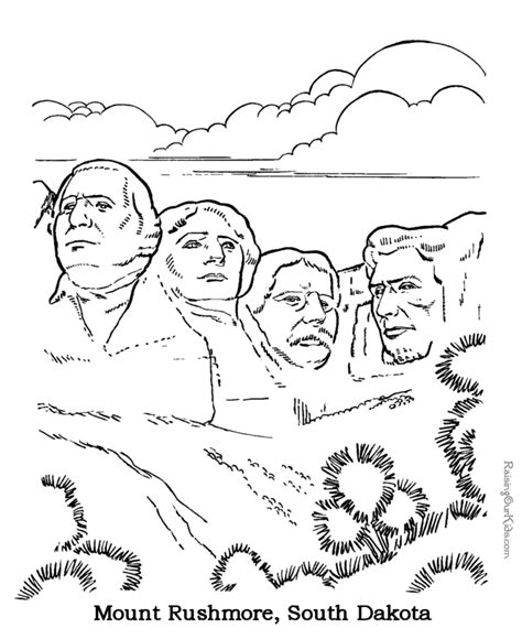 Mount Rushmore coloring pages - 004