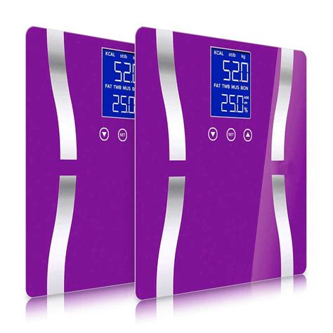 SOGA 2X Glass LCD Digital Body Fat Scale Bathroom Electronic Gym Water