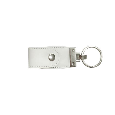 Embossed or stamping Cheapest leather usb flash drive keychain LWU304