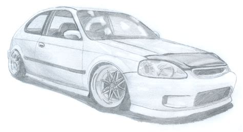 Honda Civic Hatchback Sketch