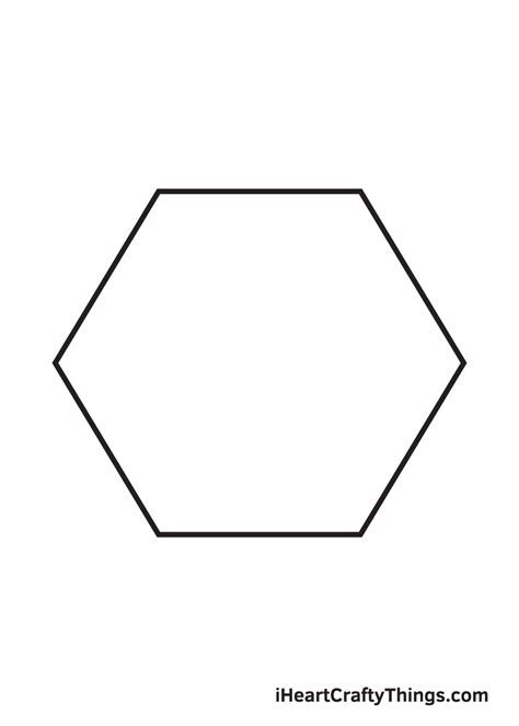 Hexagon Drawing — How To Draw A Hexagon Step By Step