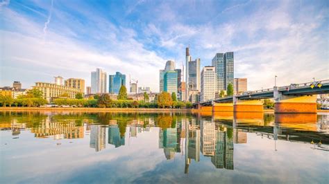 View of Frankfurt City Skyline Stock Photo - Image of river, blue: 132039710