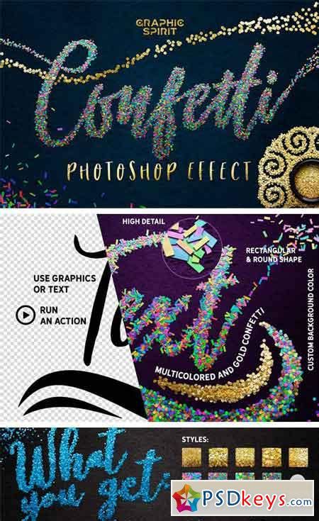 CONFETTI Effect for Photoshop 2175408 » Free Download Photoshop Vector Stock image Via Torrent ...