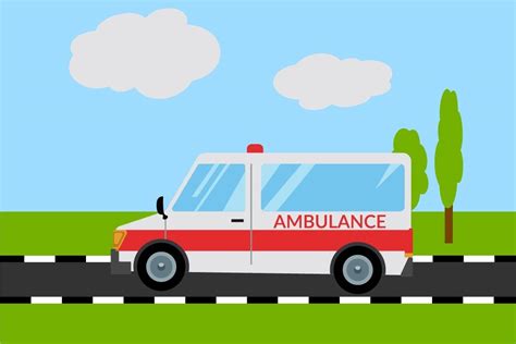 Flat Design Ambulance Car Vector Graphic by enway · Creative Fabrica