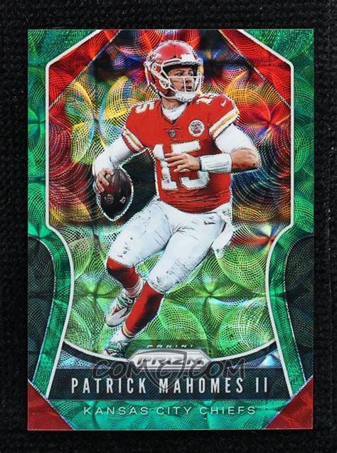 2019 Panini Prizm - [Base] - Green Scope Prizm #210 - Patrick Mahomes ...