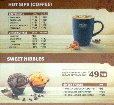 Menu at McCafe by McDonald's, Bengaluru, 001