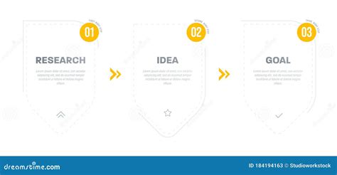 Three Step Timeline. Infographic Step by Step Stock Vector ...