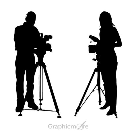 Photographer Silhouette Design Free Vector File Download