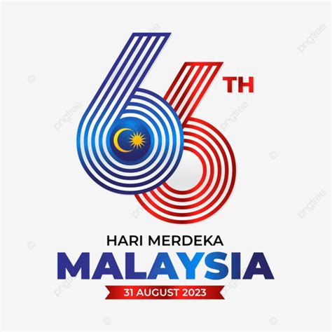 Gambar Logo Hari Kemerdekaan Malaysia Ke 66 Tahun 2023 Vektor, Hari ...