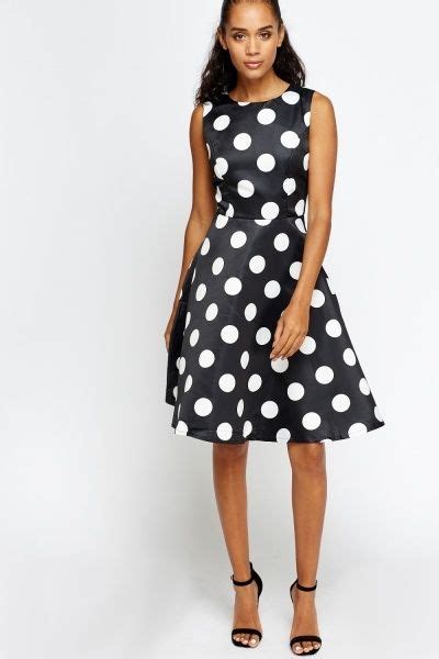 Large Polka Dot Skater Dress | Everything5Pounds | Dresses, Cheap midi dress, Stylish clothes ...