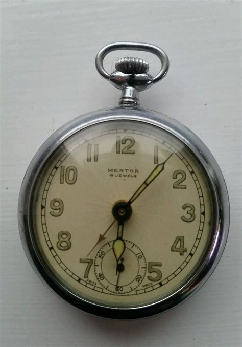 Vintage Mentor alarm pocket watch. Brevet 227383 | #1778563704