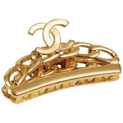 Chanel Gold CC Large Hair Clip at 1stDibs | chanel claw clip, chanel ...