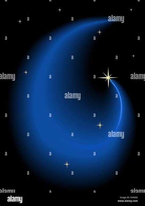 Night sky with stars, illustration Stock Photo - Alamy